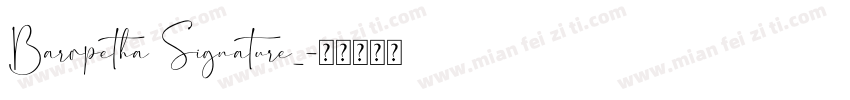 Baropetha Signature_字体转换